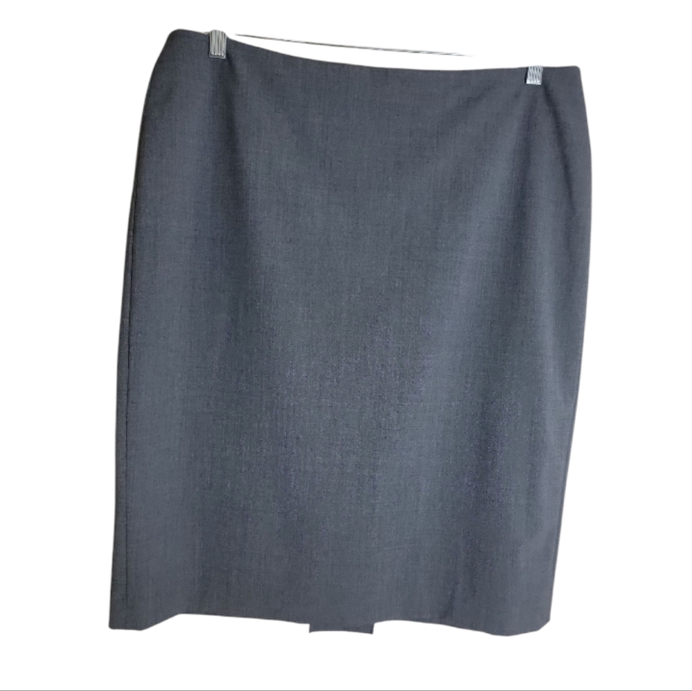 Anne Klein wool blend plus size gray pencil skirt size 16